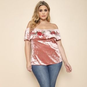 🌷 new arrival Plus size Velvet Top